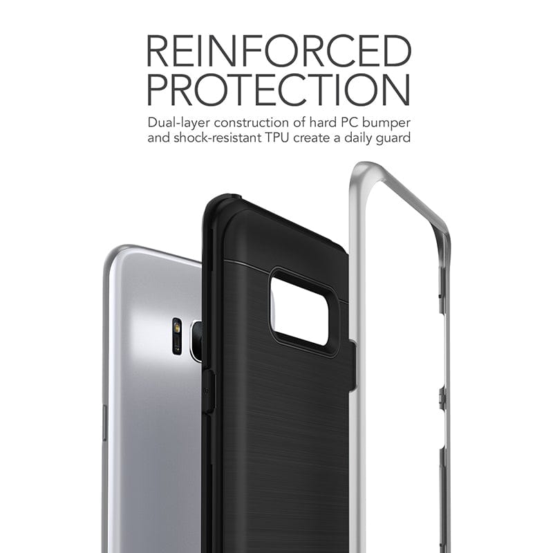 VRS Design Galaxy S8 Plus High Pro Shield Case - Satin Silver