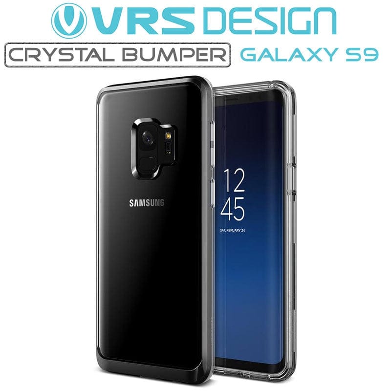 VRS Design Galaxy S9 Crystal Bumper Case Black