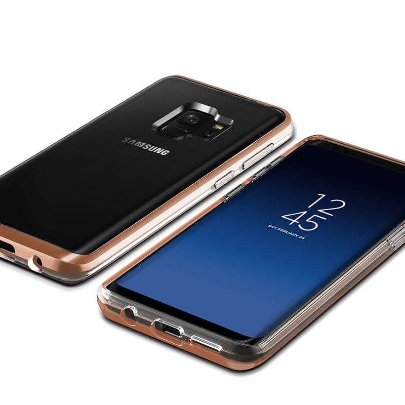 VRS Design Galaxy S9 Crystal Bumper Case Blush Gold