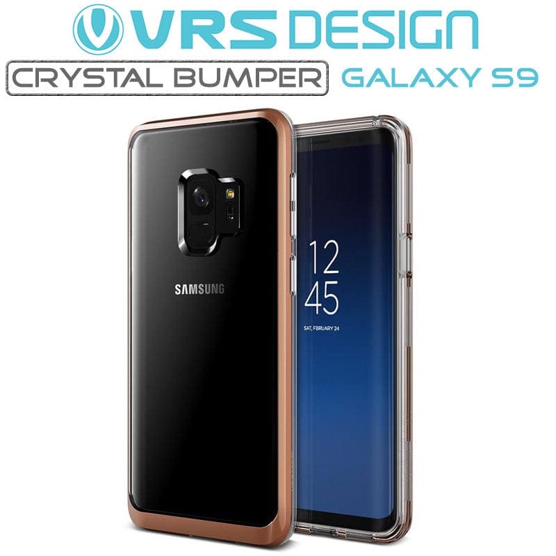 VRS Design Galaxy S9 Crystal Bumper Case Blush Gold