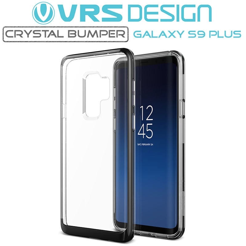 VRS Design Galaxy S9 Plus Crystal Bumper Case Black