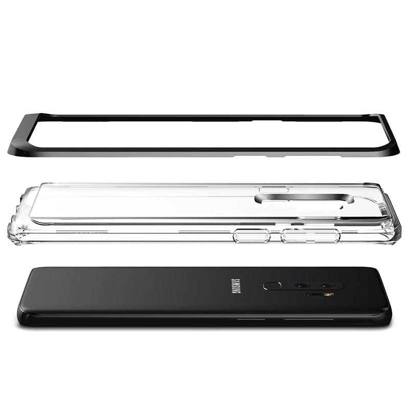 VRS Design Galaxy S9 Plus Crystal Bumper Case Black