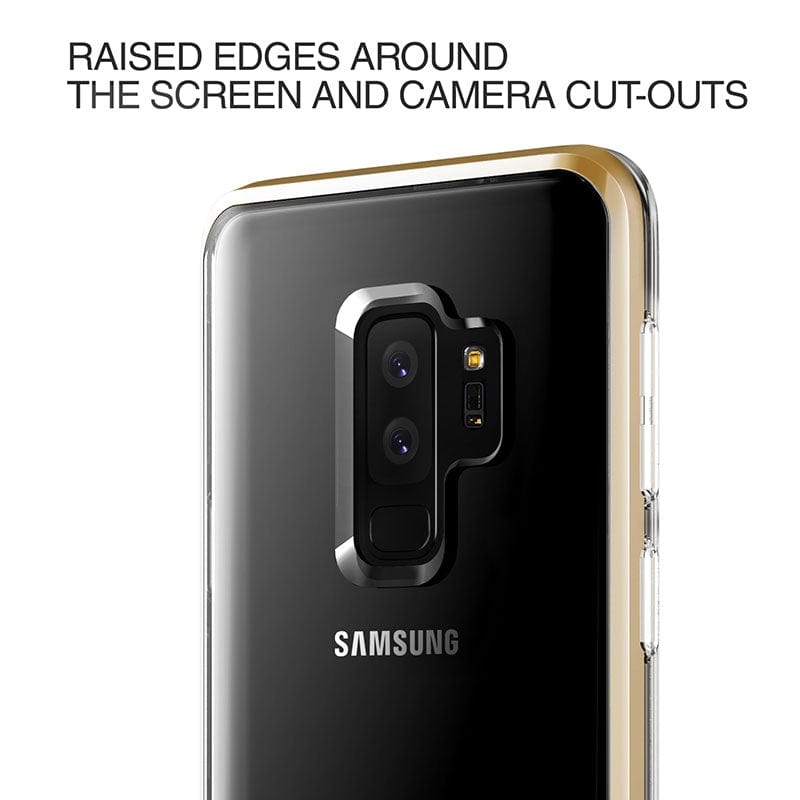 VRS Design Galaxy S9+ Plus Crystal Bumper Case Gold