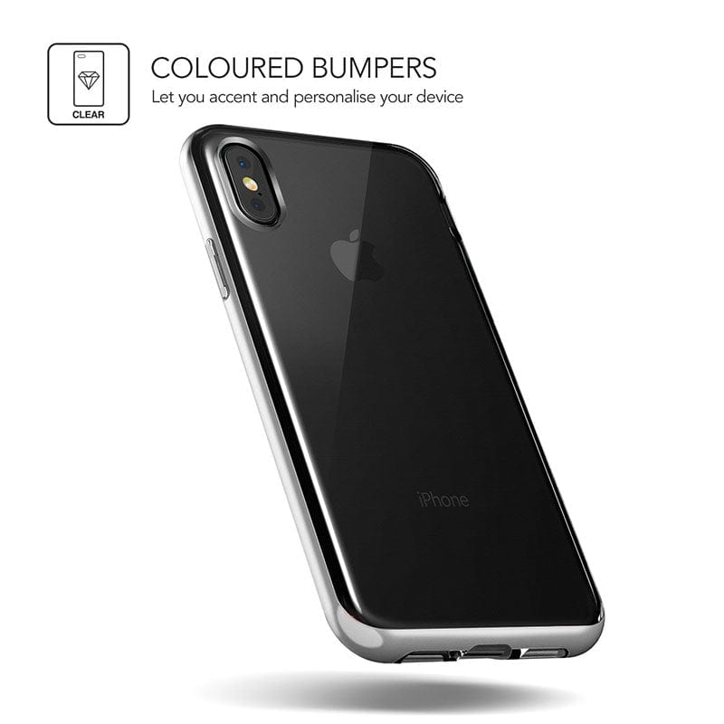 VRS Design iPhone X / XS Crystal Bumper Case Satin Silver