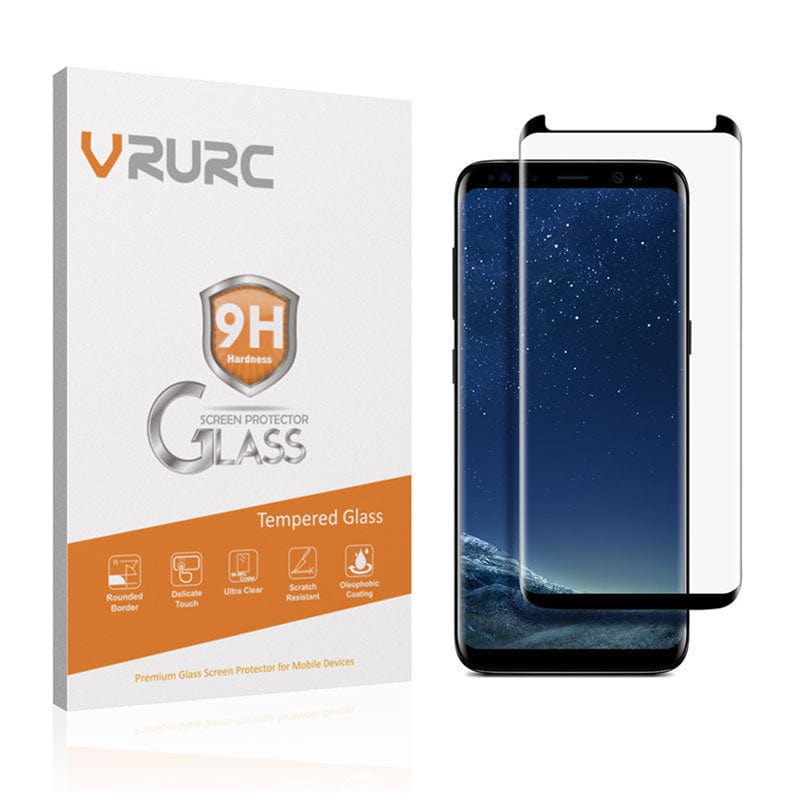 VRURC Galaxy S8+ Plus Glass Screen Protector - Case Friendly